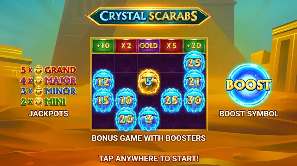 Crystal Scarabs — Slots by 3 Oaks Gaming