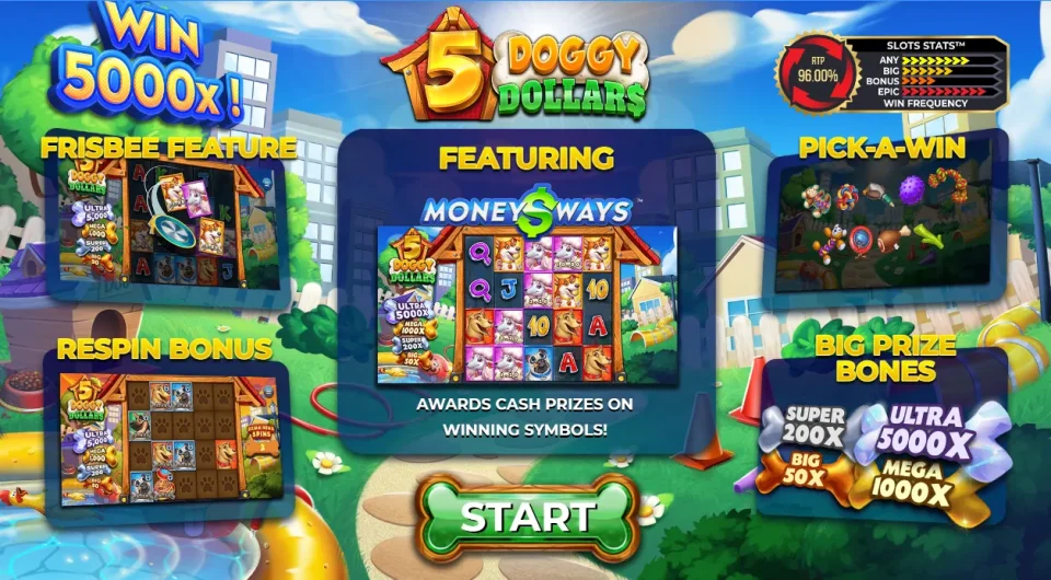 5 Doggy Dollars — Slots by 4ThePlayer