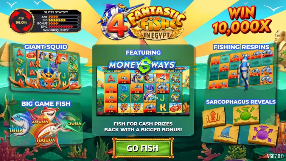 4 Fantastic Fish in Egypt — Slots by 4ThePlayer