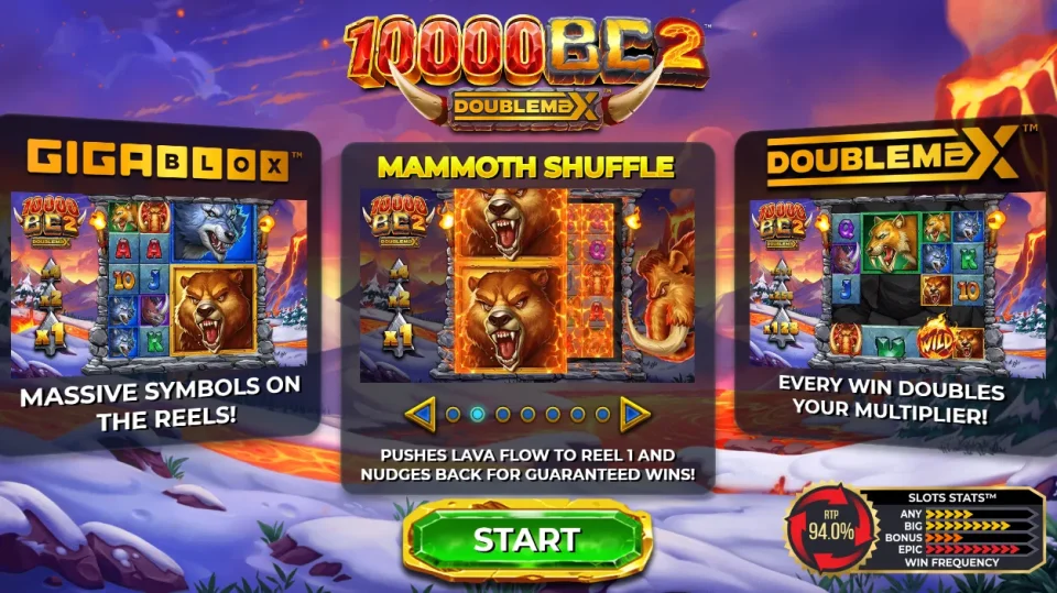 10,000 BC 2 DoubleMax — Slots by Yggdrasil