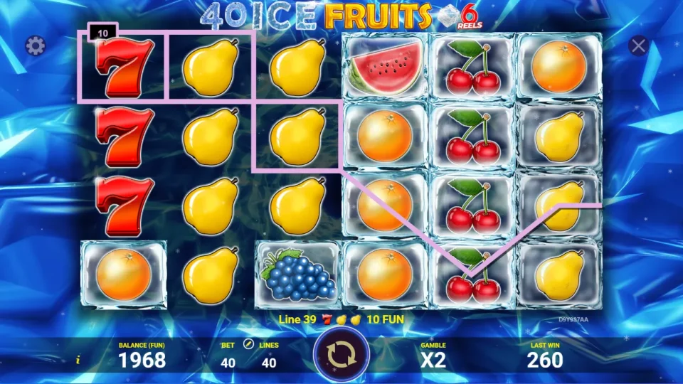 40 Ice Fruits 6 Reels — screenshot 3