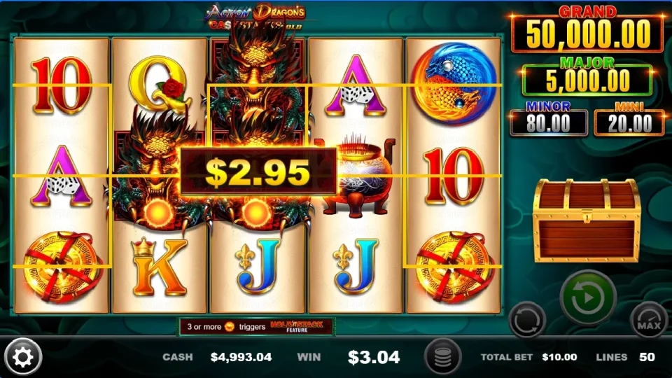 Action Dragons Cash Stacks Gold — screenshot 1