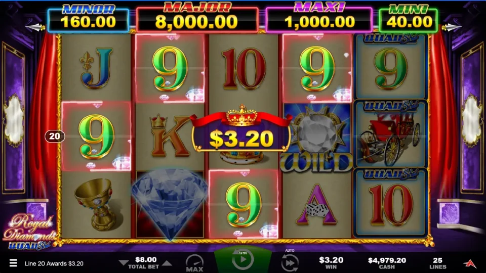 Royal Diamonds Quad Shot — screenshot 3