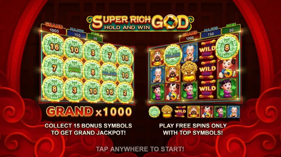 Super Rich God Hold and Win — Slots by 3 Oaks Gaming