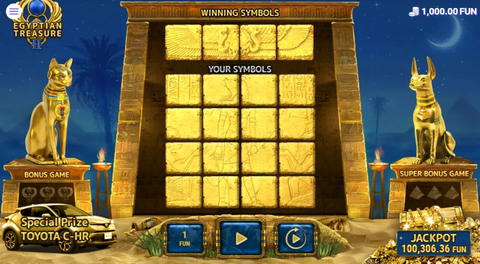 Egyptian Treasure II — slot by 7777 gaming