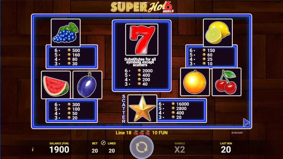 Super Hot 6 Reels — screenshot 4