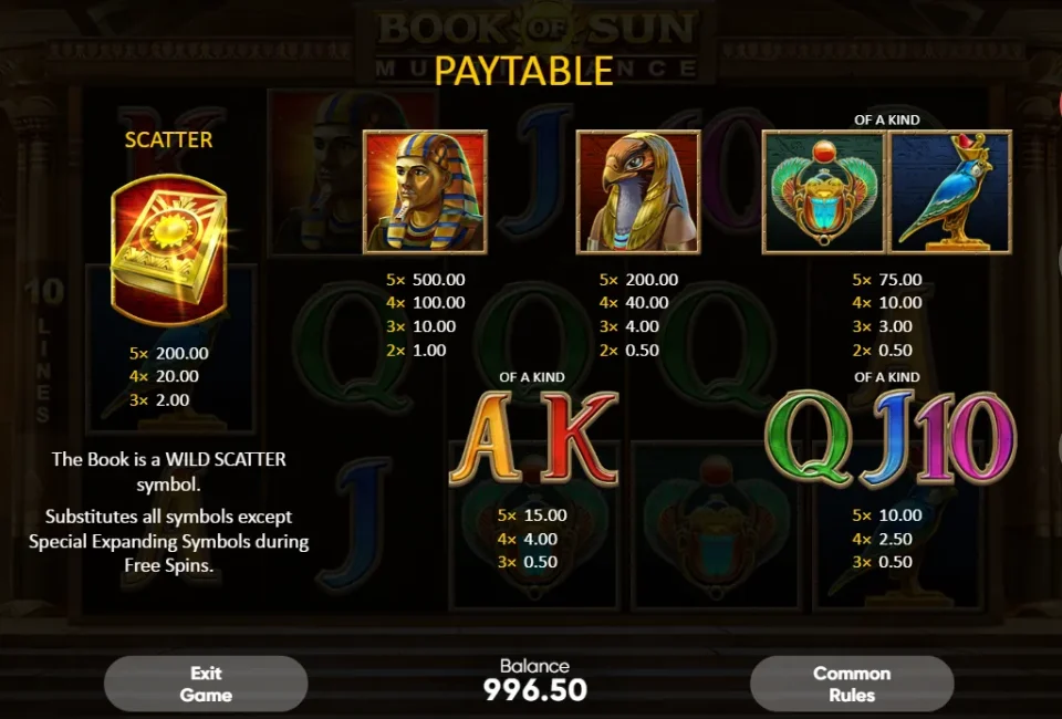 Book of Sun: Multi Chance — screenshot 2