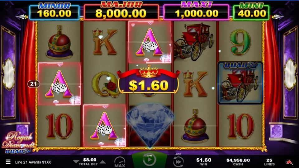 Royal Diamonds Quad Shot — screenshot 2