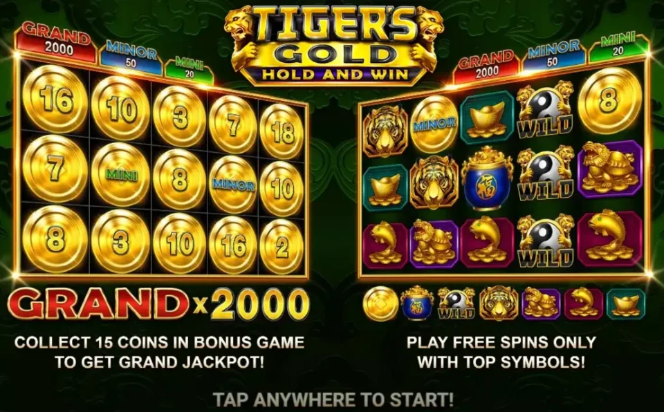 Tiger’s Gold Hold and Win — Slots by 3 Oaks Gaming