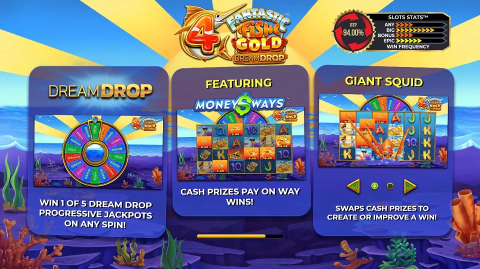 4 Fantastic Fish Gold Dream Drop — Slots by 4ThePlayer