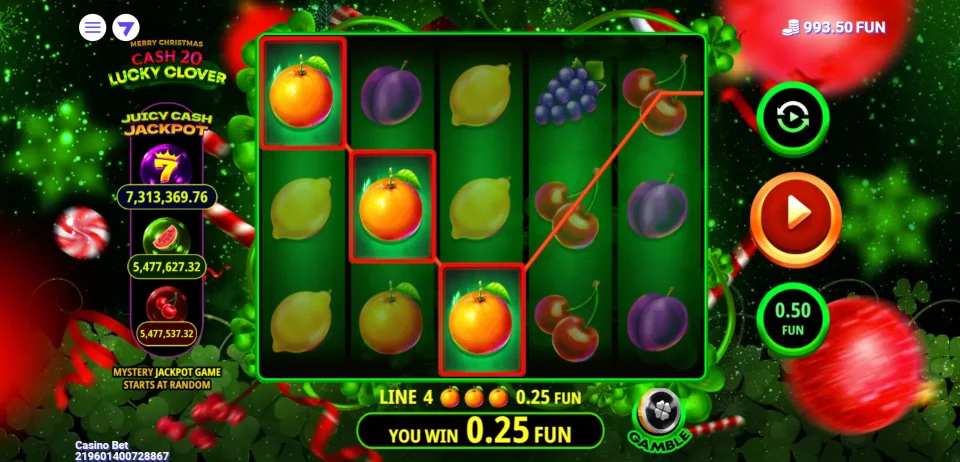 Cash 20 Lucky Clover Christmas — screenshot 4