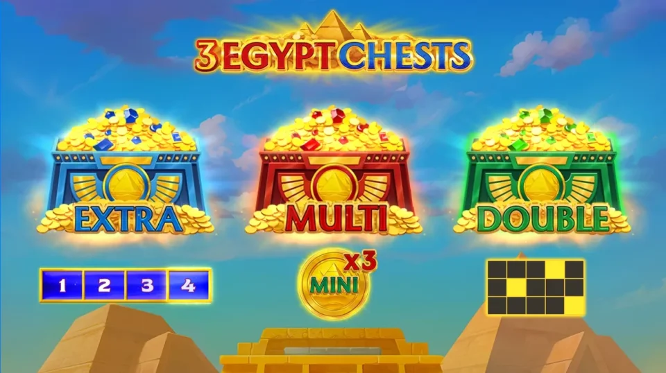 3 Egypt Chests — Slots by 3 Oaks Gaming
