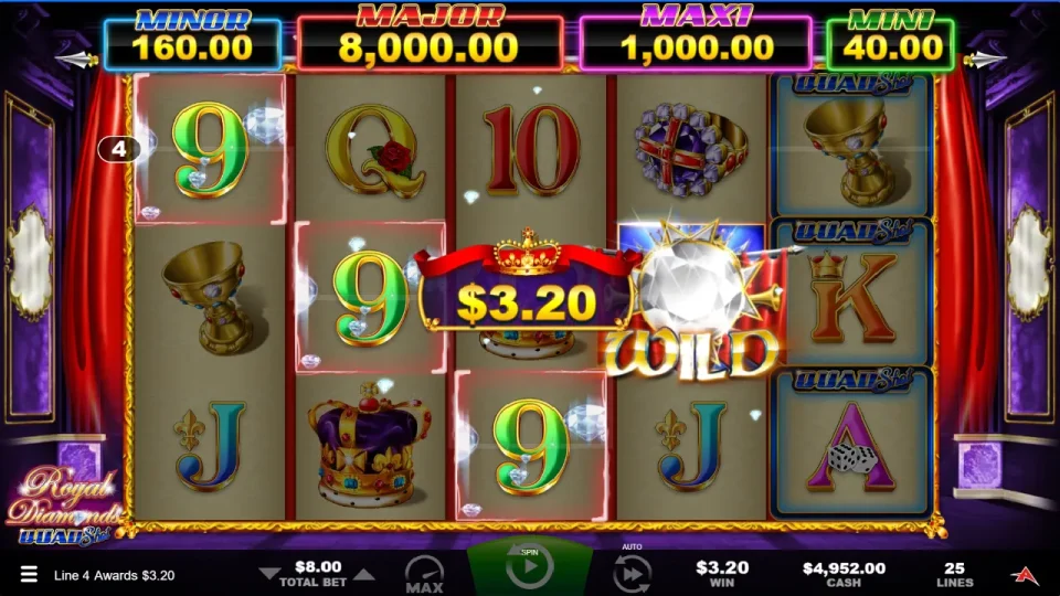 Royal Diamonds Quad Shot — screenshot 1