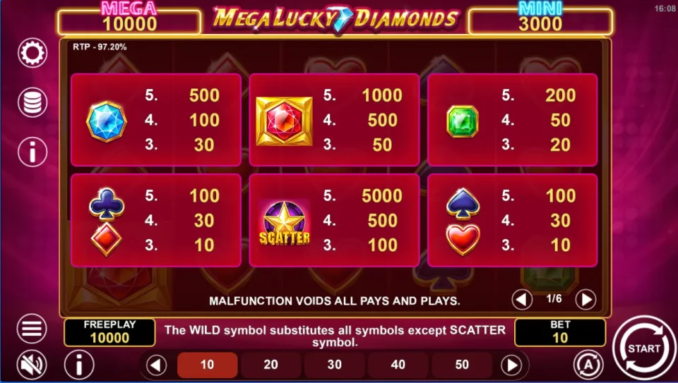 Mega Lucky Diamonds — screenshot 2