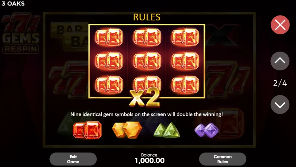 777 Gems Respin — screenshot 3
