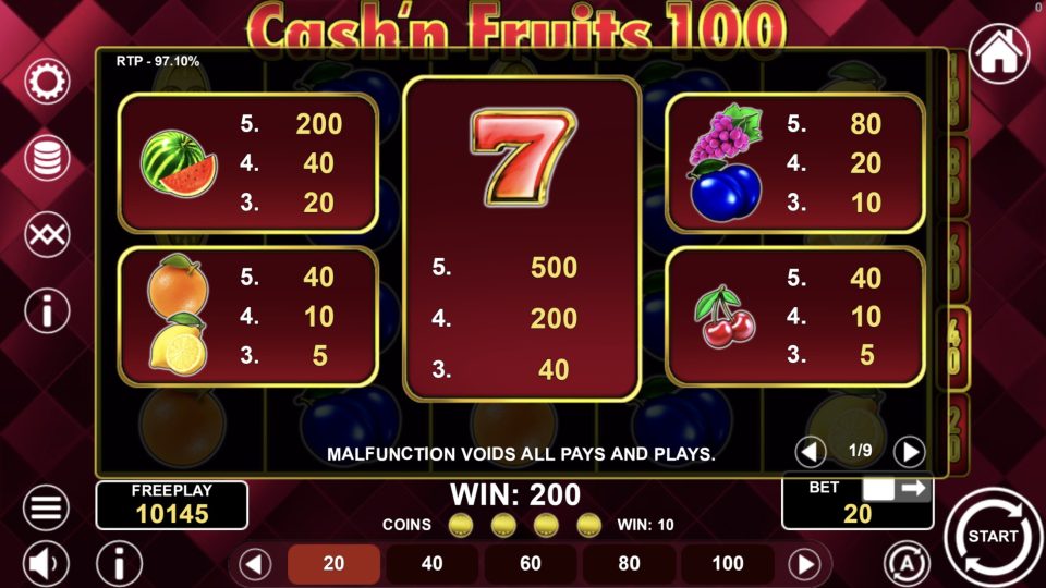 Cash’n Fruits 100 — screenshot 5