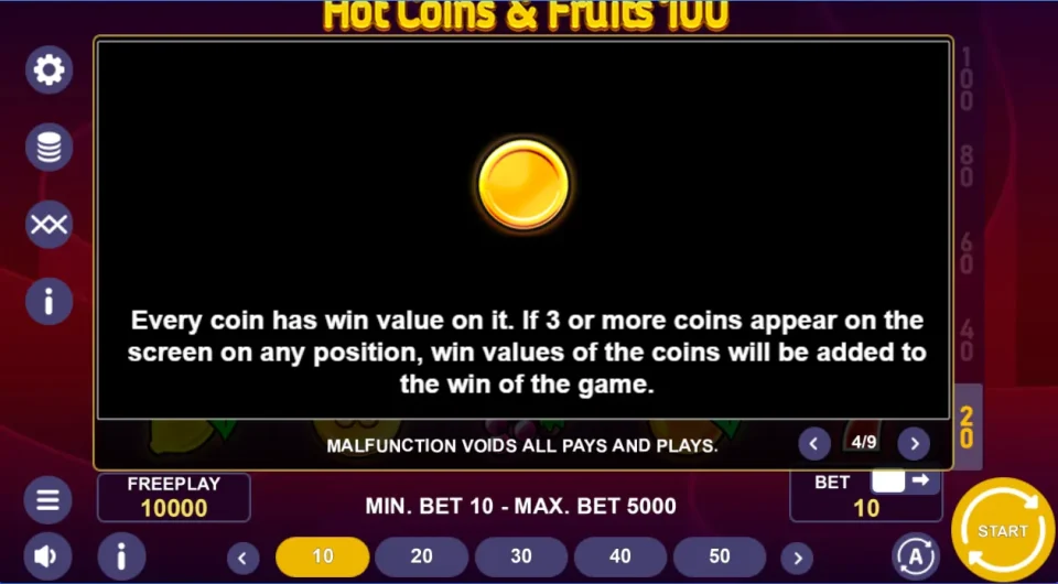 Hot Coins & Fruits 100 — screenshot 3