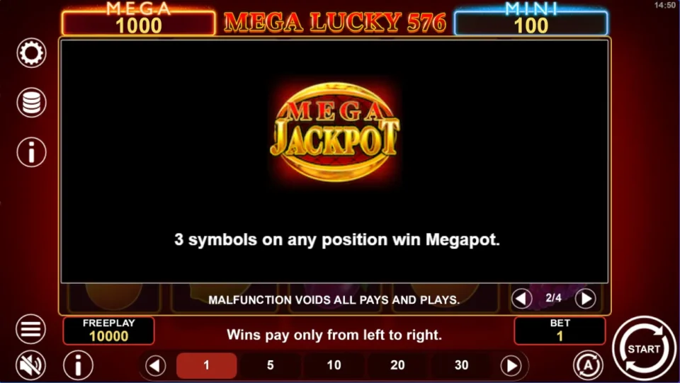Mega Lucky 576 — screenshot 3