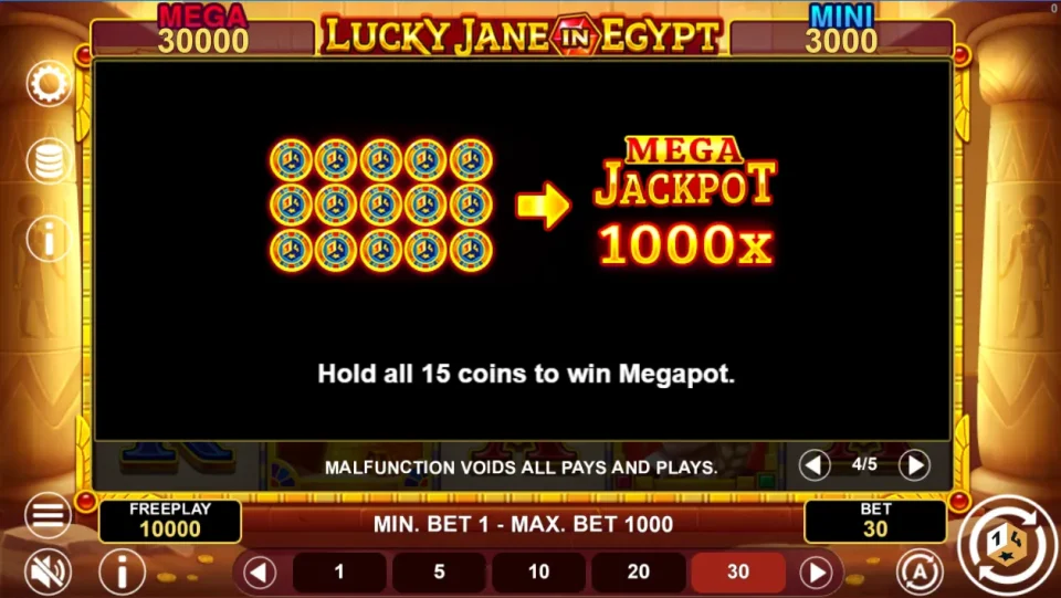 Lucky Jane in Egypt Hold & Win — screenshot 5