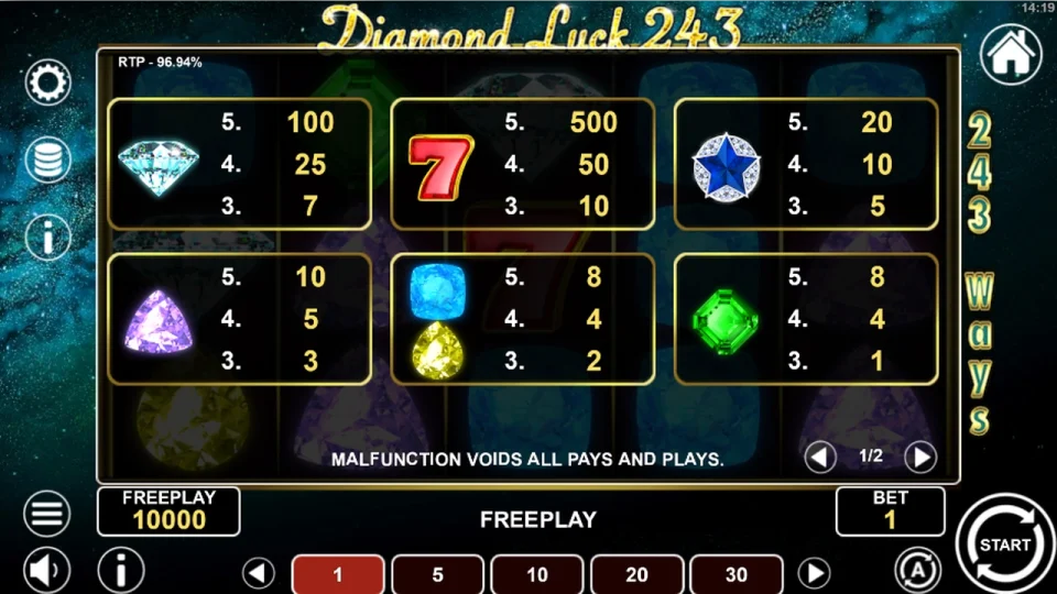 Diamond Luck 243 — screenshot 2