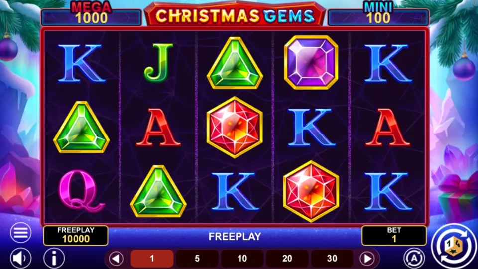 Christmas Gems Hold & Win — screenshot 1