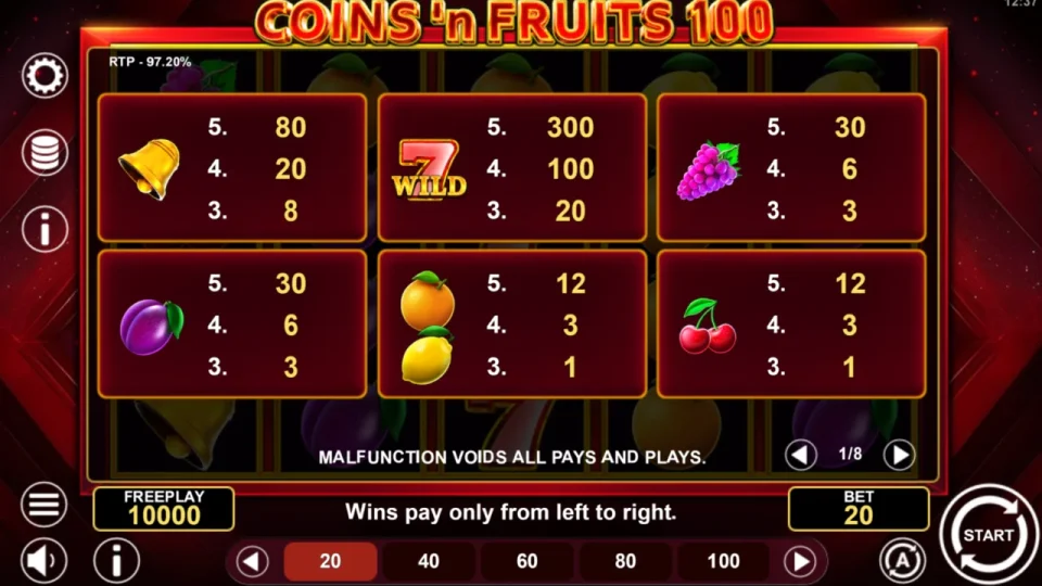 Coins’n Fruits 100 — screenshot 5