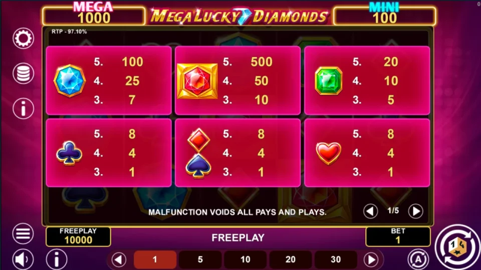Mega Lucky Diamonds Hold & Win — screenshot 4