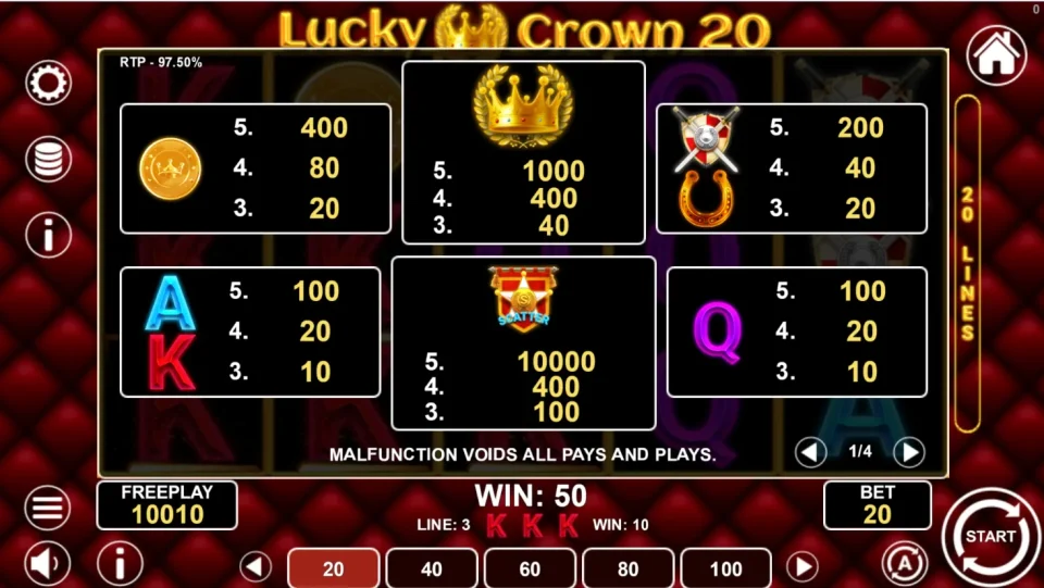 Lucky Crown 20 — screenshot 1