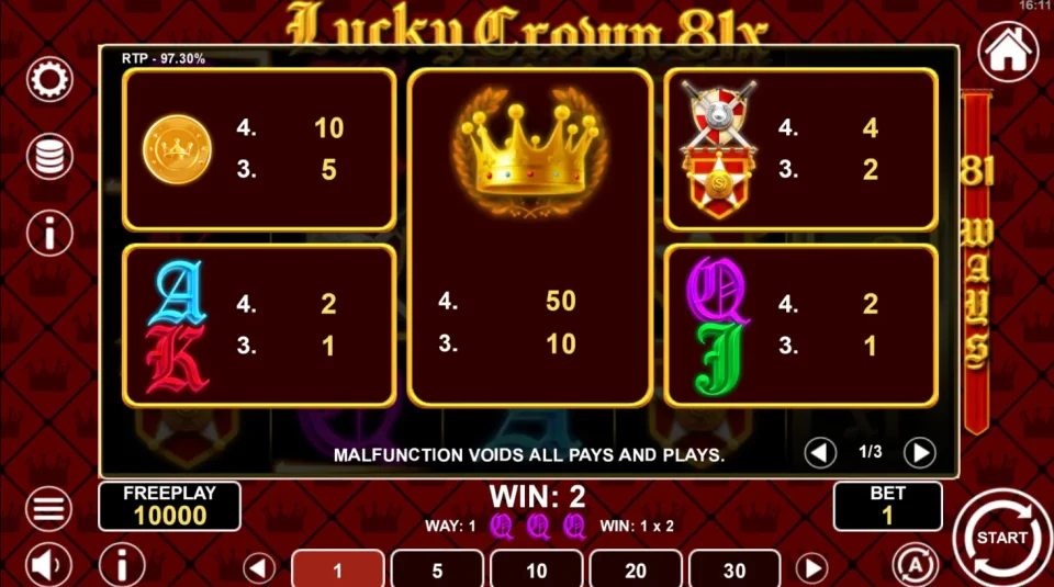 Lucky Crown 81x — screenshot 3