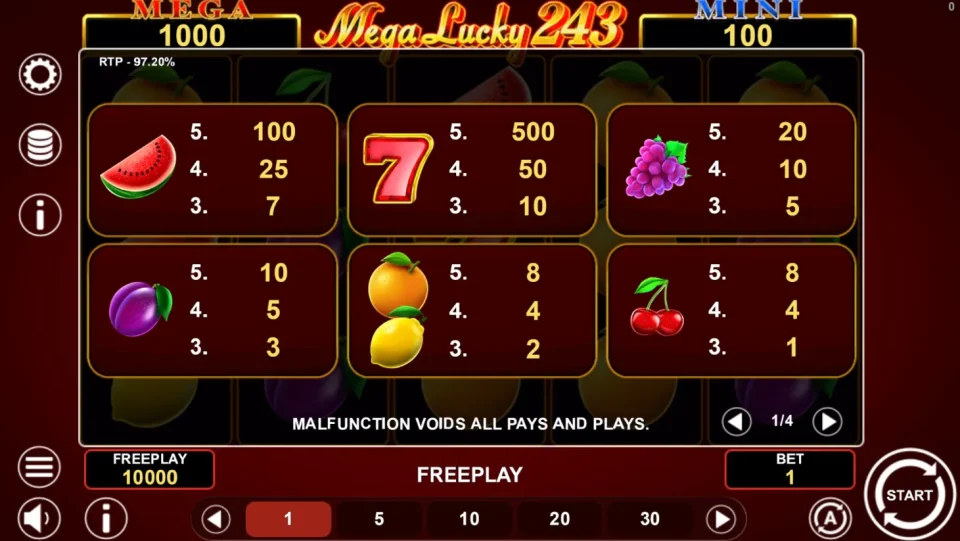 Mega Lucky 243 — screenshot 3
