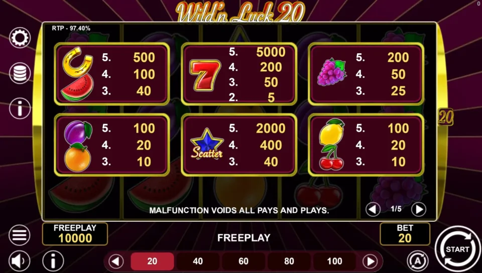 Wild’n Luck 20 — screenshot 4