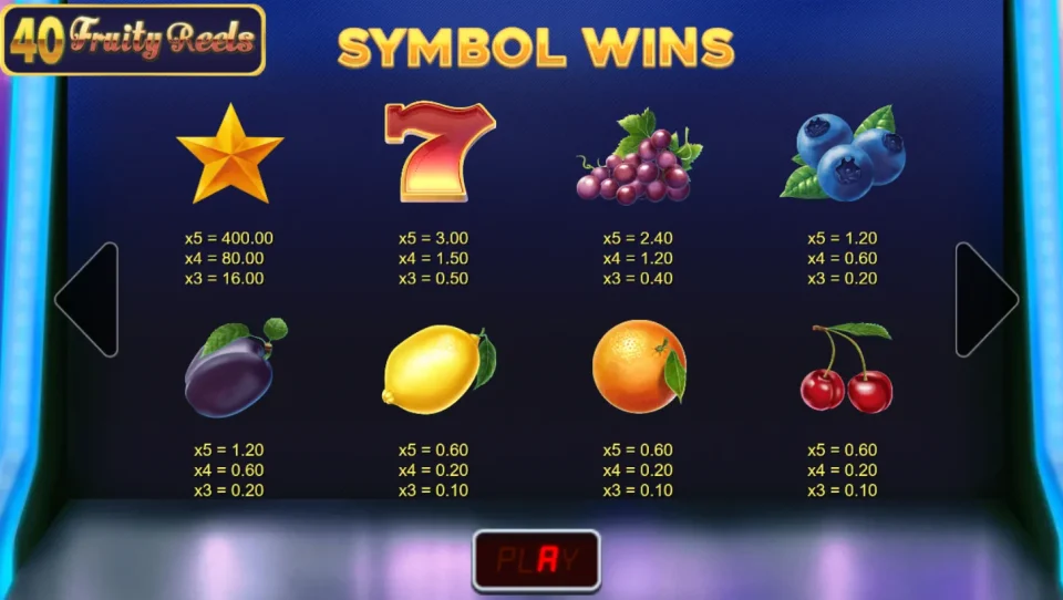 40 Fruity Reels — screenshot 1