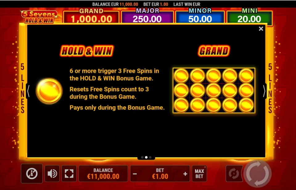 5 Sevens Hold & Win — screenshot 3