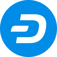 Dash cryptocurrency logo and results display