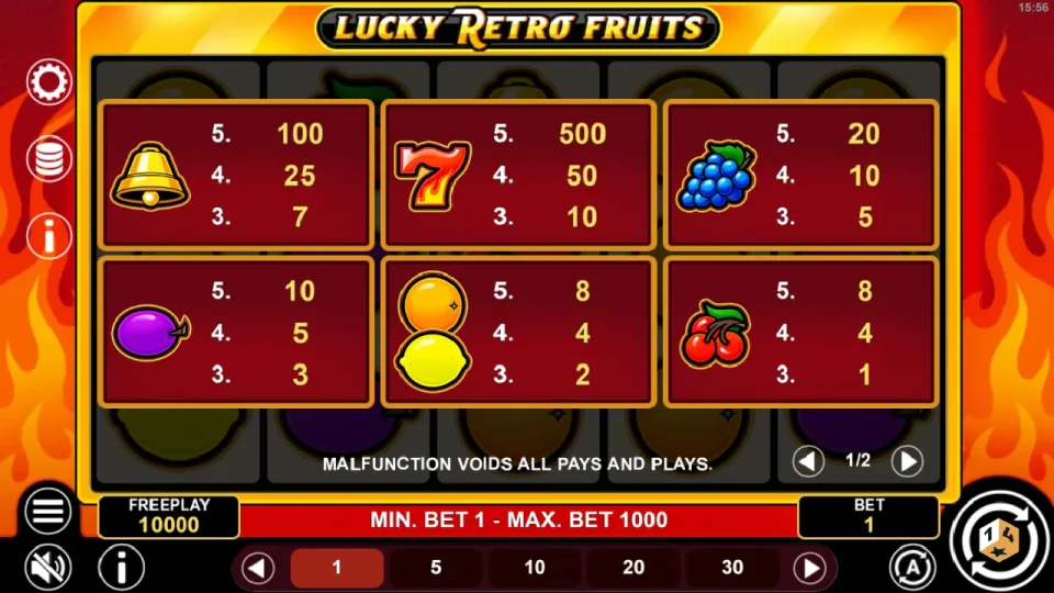 Lucky Retro Fruits — screenshot 1