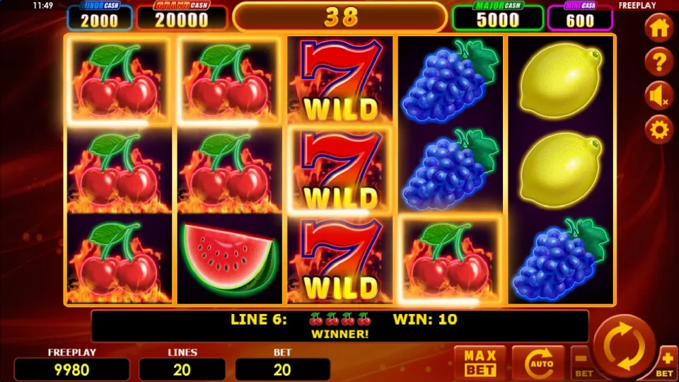 Hot Fruits 20 Cash Spins — screenshot 1