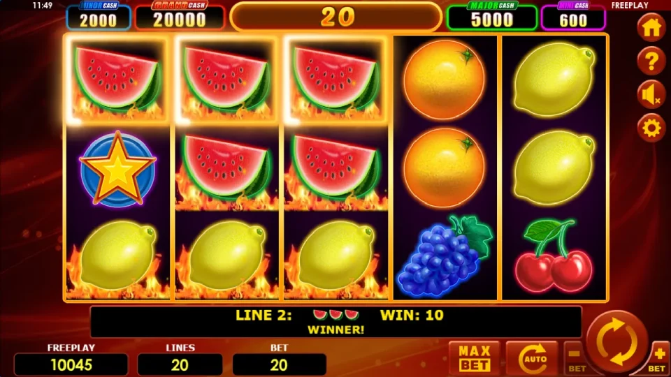 Hot Fruits 20 Cash Spins — screenshot 2