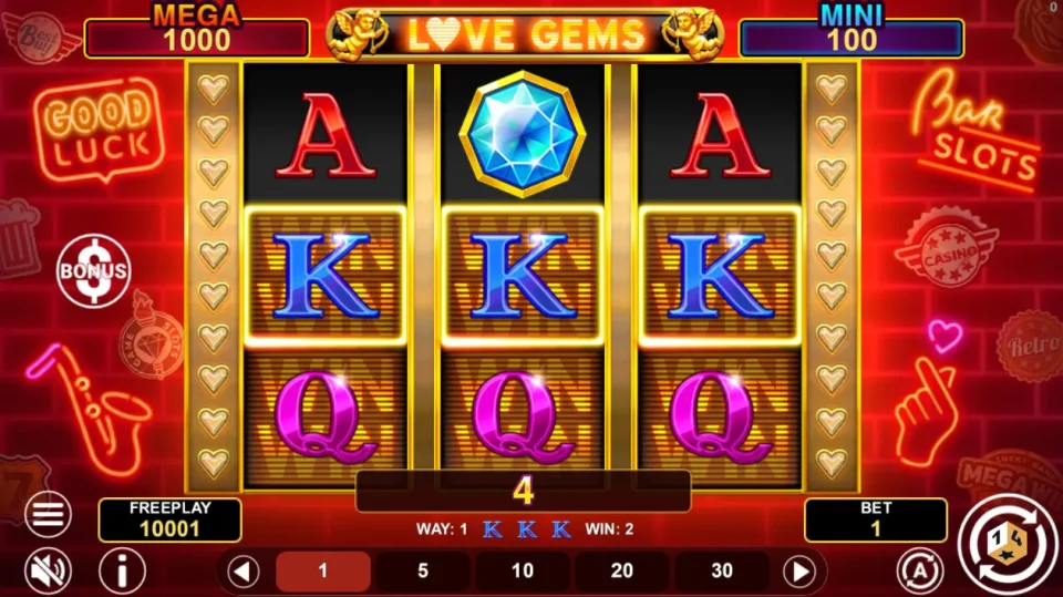 Love Gems Hold & Win — screenshot 1