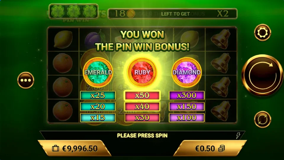 Amigo Lucky Fruits Pin Win — screenshot 2