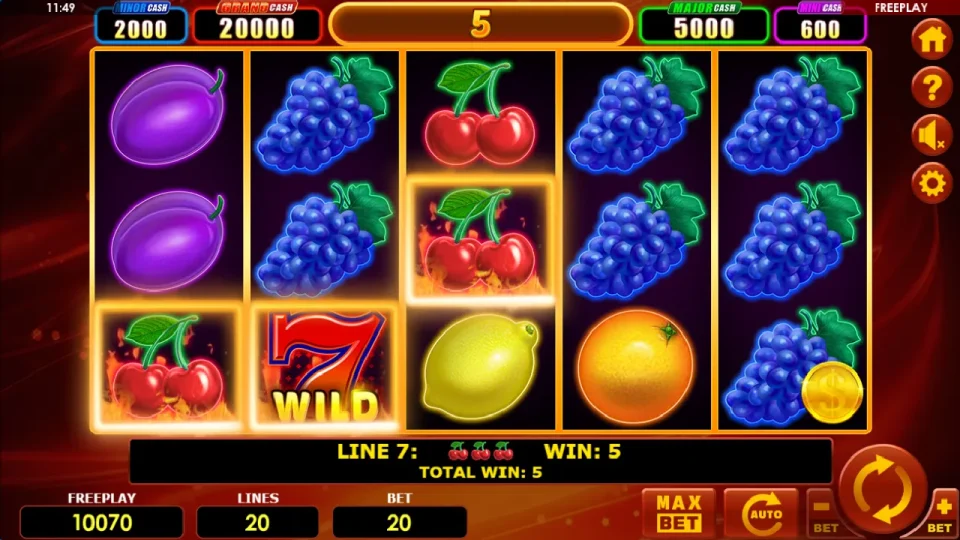 Hot Fruits 20 Cash Spins — screenshot 3