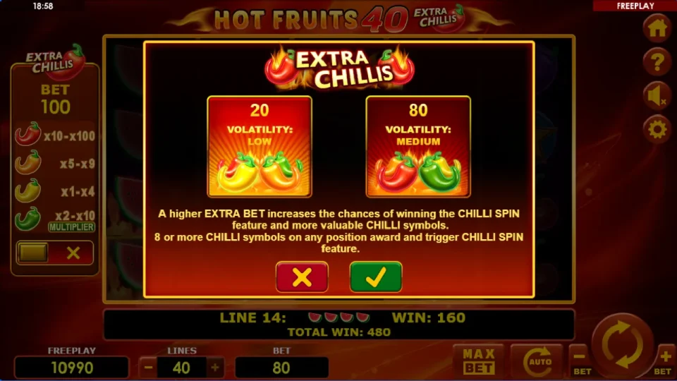Hot Fruits 40 Extra Chillis — screenshot 4