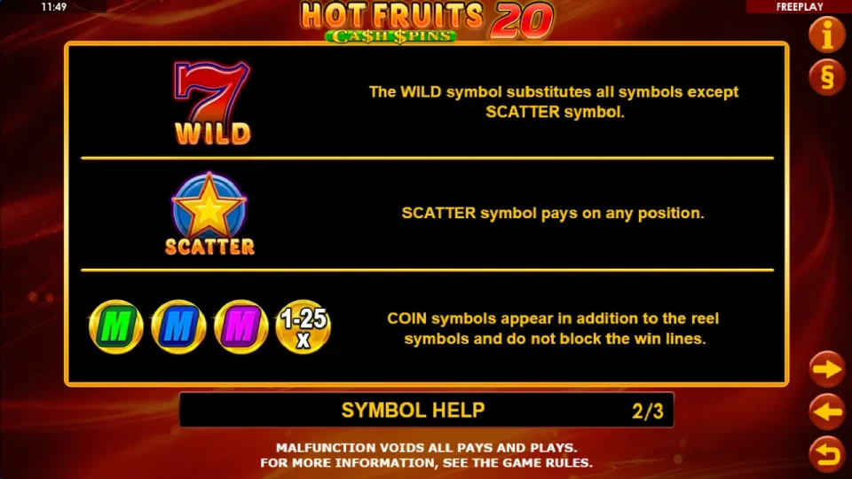 Hot Fruits 20 Cash Spins — screenshot 4