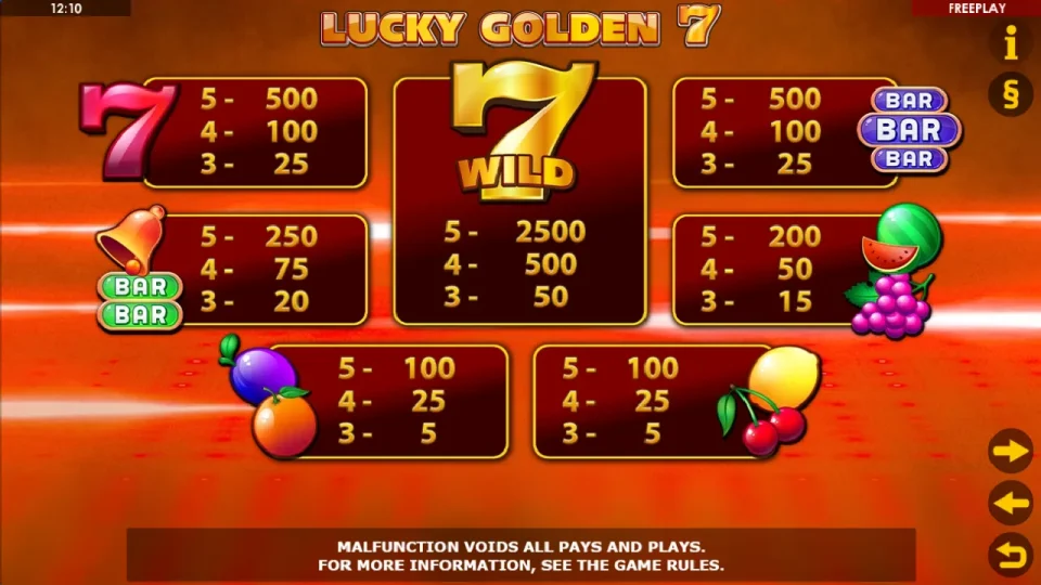 Lucky Golden 7s — screenshot 4