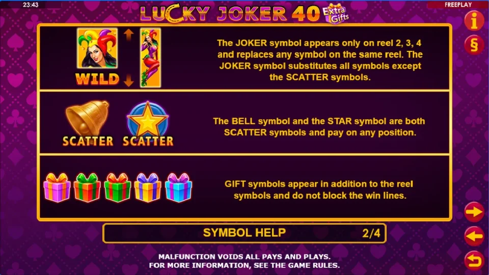 Lucky Joker 40 Extra Gifts — screenshot 1