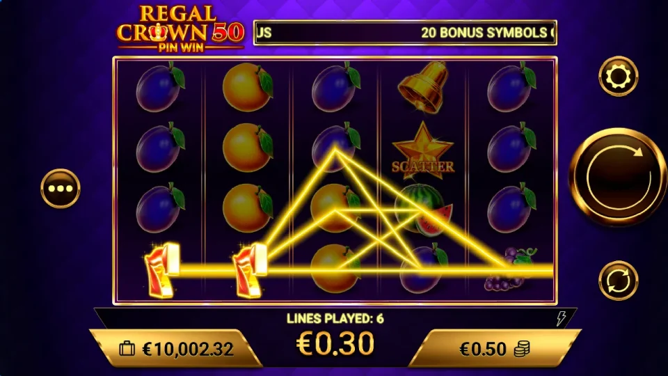 Regal Crown 50 Pin Win — screenshot 3