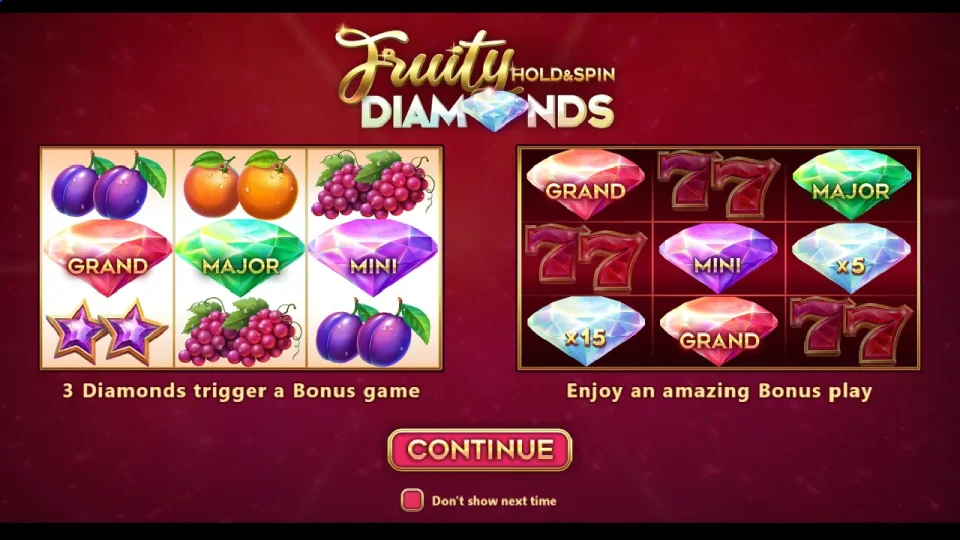 Fruity Diamonds Hold and Spin — screenshot 1