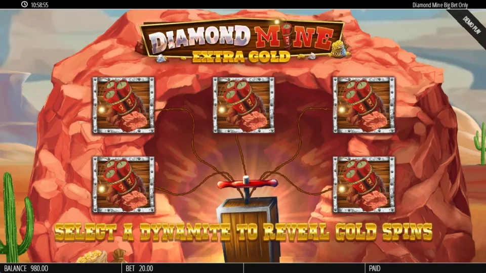 Diamond Mine Extra Gold Megaways — screenshot 1