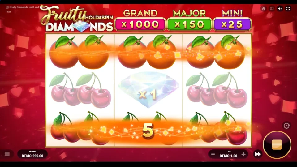 Fruity Diamonds Hold and Spin — screenshot 2