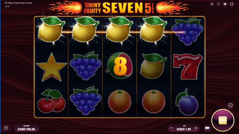 Shiny Fruity Seven 5 Lines — screenshot 1