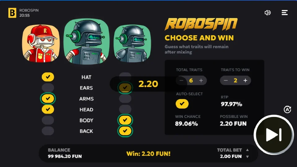 Robospin — screenshot 2